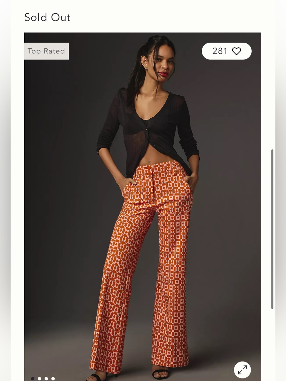 Maeve Orange Geo Wide-Leg Pants